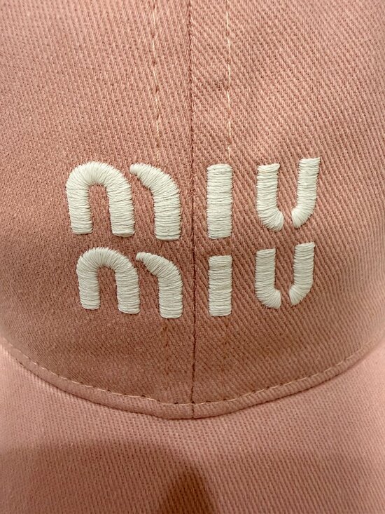 MIU MIU Drill Baseball Cap Pink Brand New with Original Bag main image 13